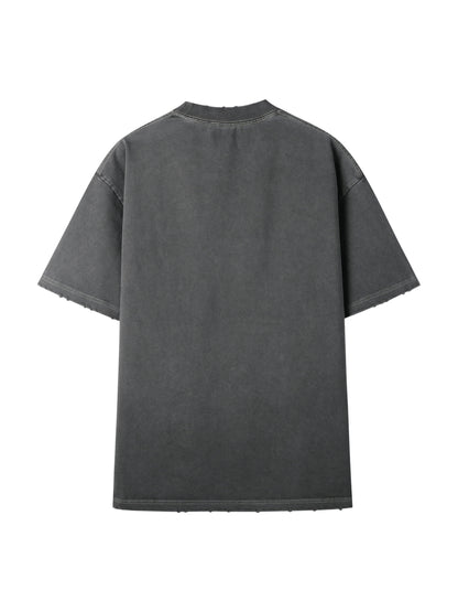 3XL BIG & TALL Heavyweight Vintage Washed Frayed T-Shirt